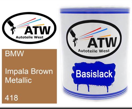 BMW, Impala Brown Metallic, 418: 1L Lackdose, von ATW Autoteile West.